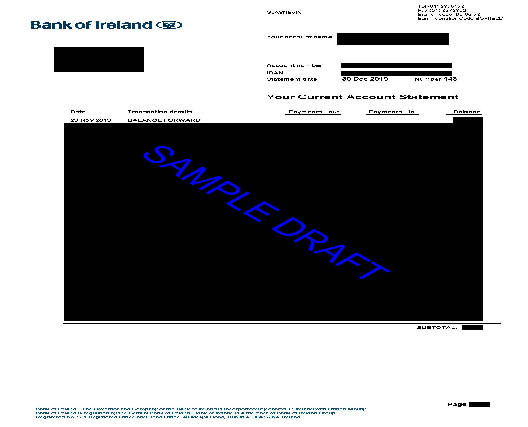 BANK OF IRELAND